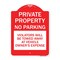 Signmission Private Property No Parking Violators Will Be Towed Away at Vehicle Owners Expense, RW-1824-23252 A-DES-RW-1824-23252 - alternate 1